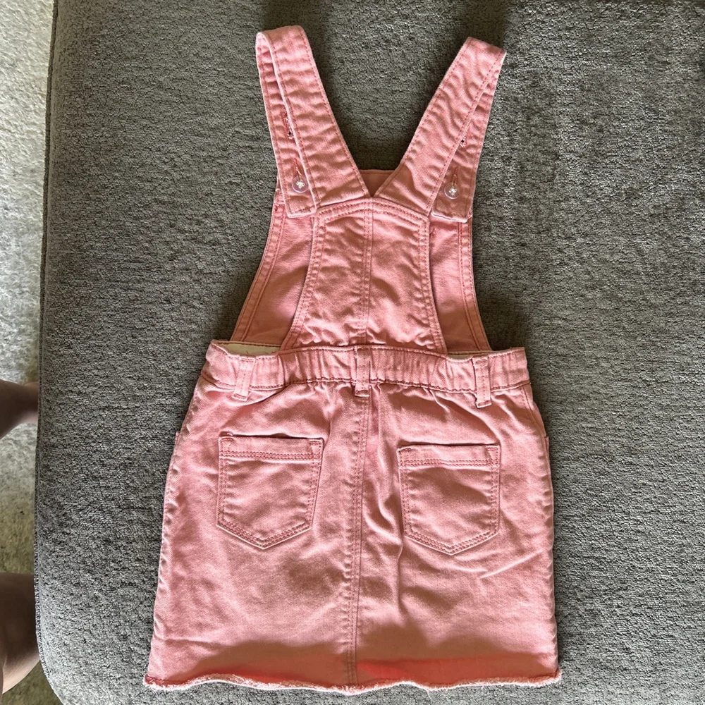 Old Navy Pink Denim Overall Dress skirt 4T